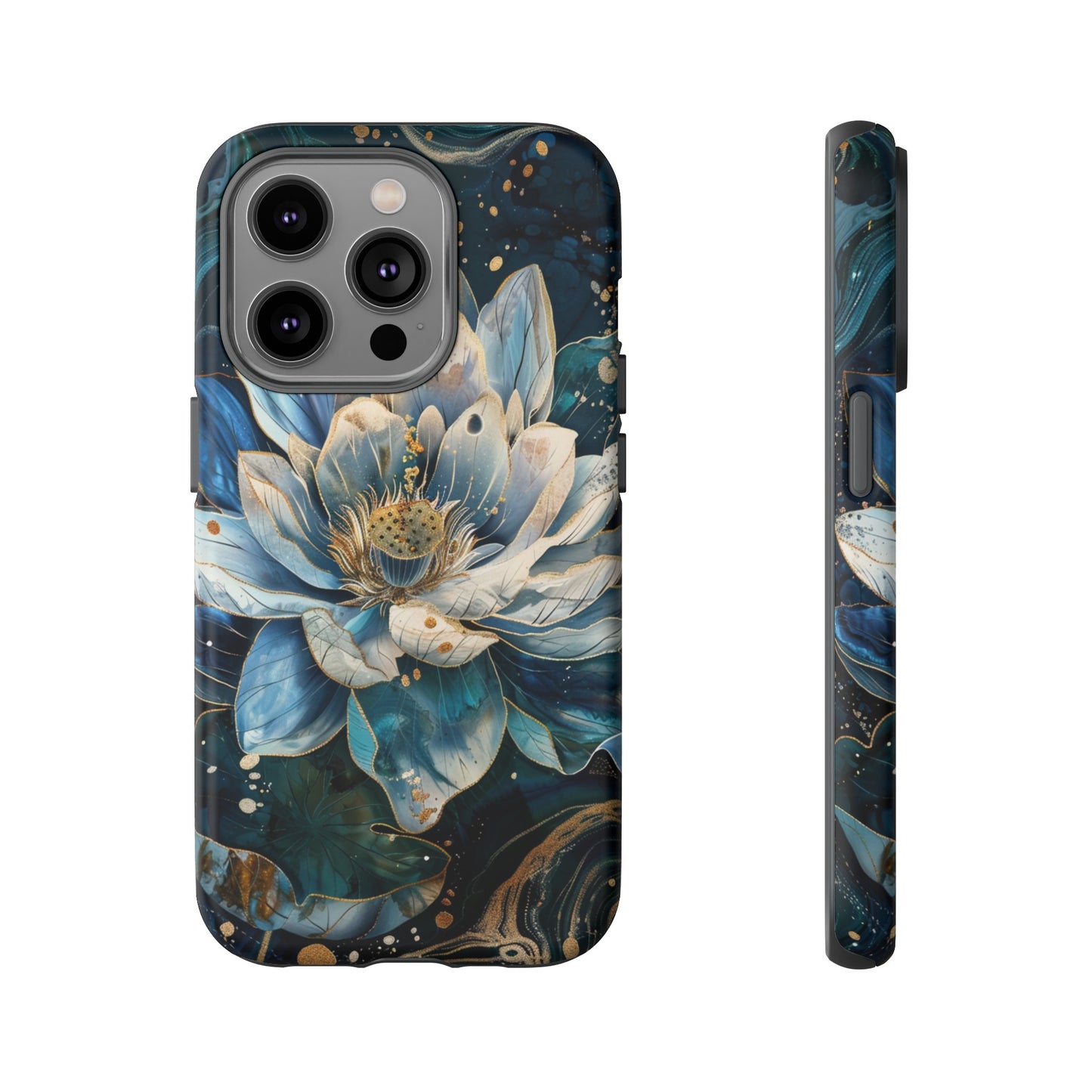 Zen Stained Glass Lotus Floral Design Phone Case