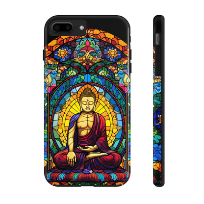 Stained Glass Magic: Psychedelic Tibet Buddha Mandala