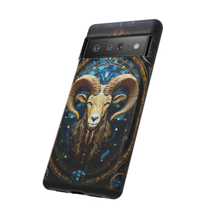 Aries Astrology Stained Glass Design Phone Case