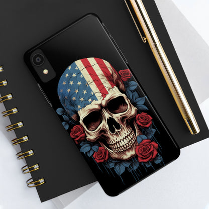 American Pride with an Edgy Spin: Skull USA Flag iPhone Case – Modern Protection Meets Patriotic Design