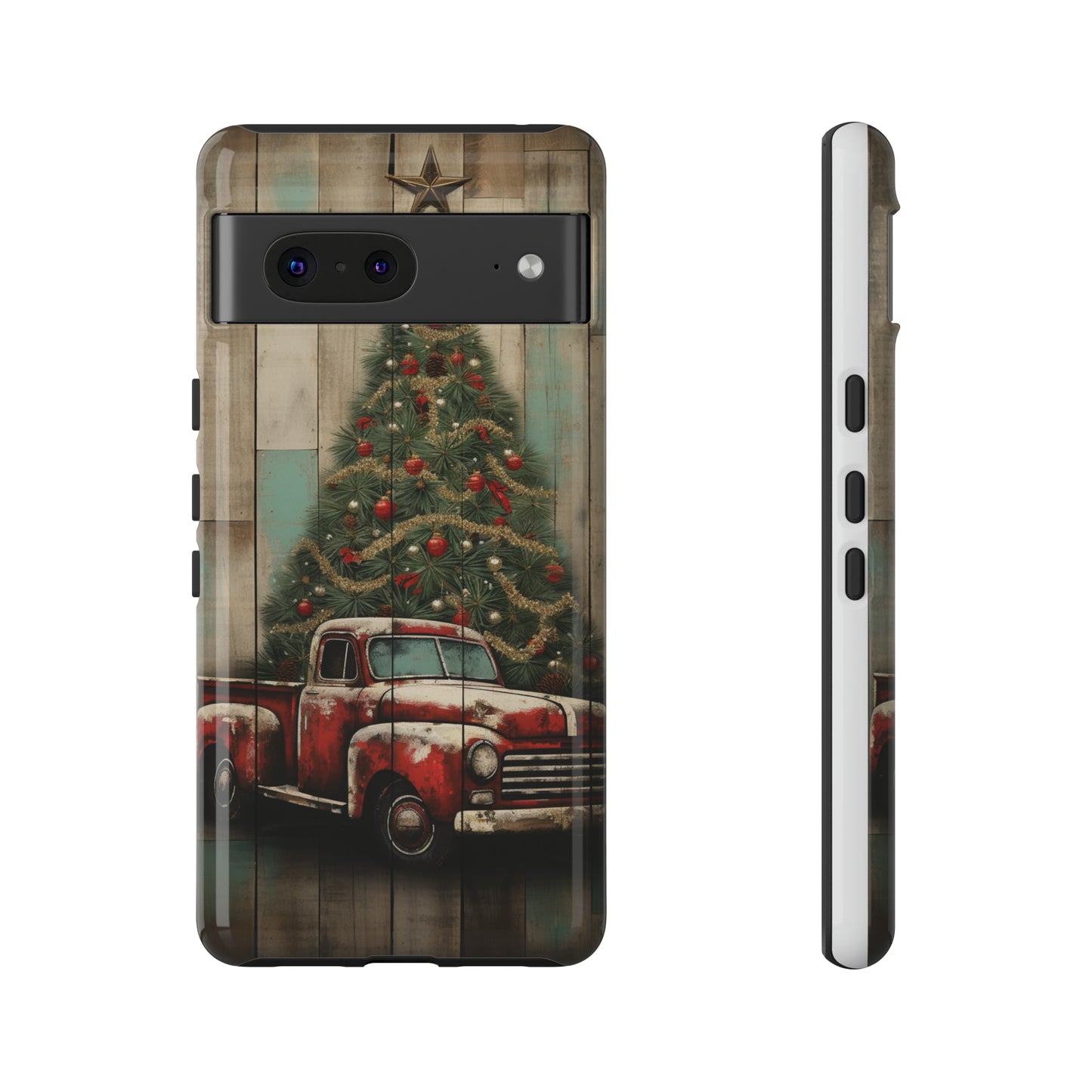 Classic Red Pickup Truck Christmas Phone Case