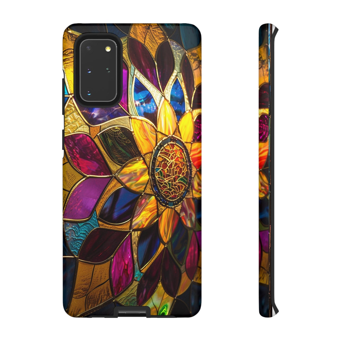 Cosmic Stained Glass Mandala Phone Case