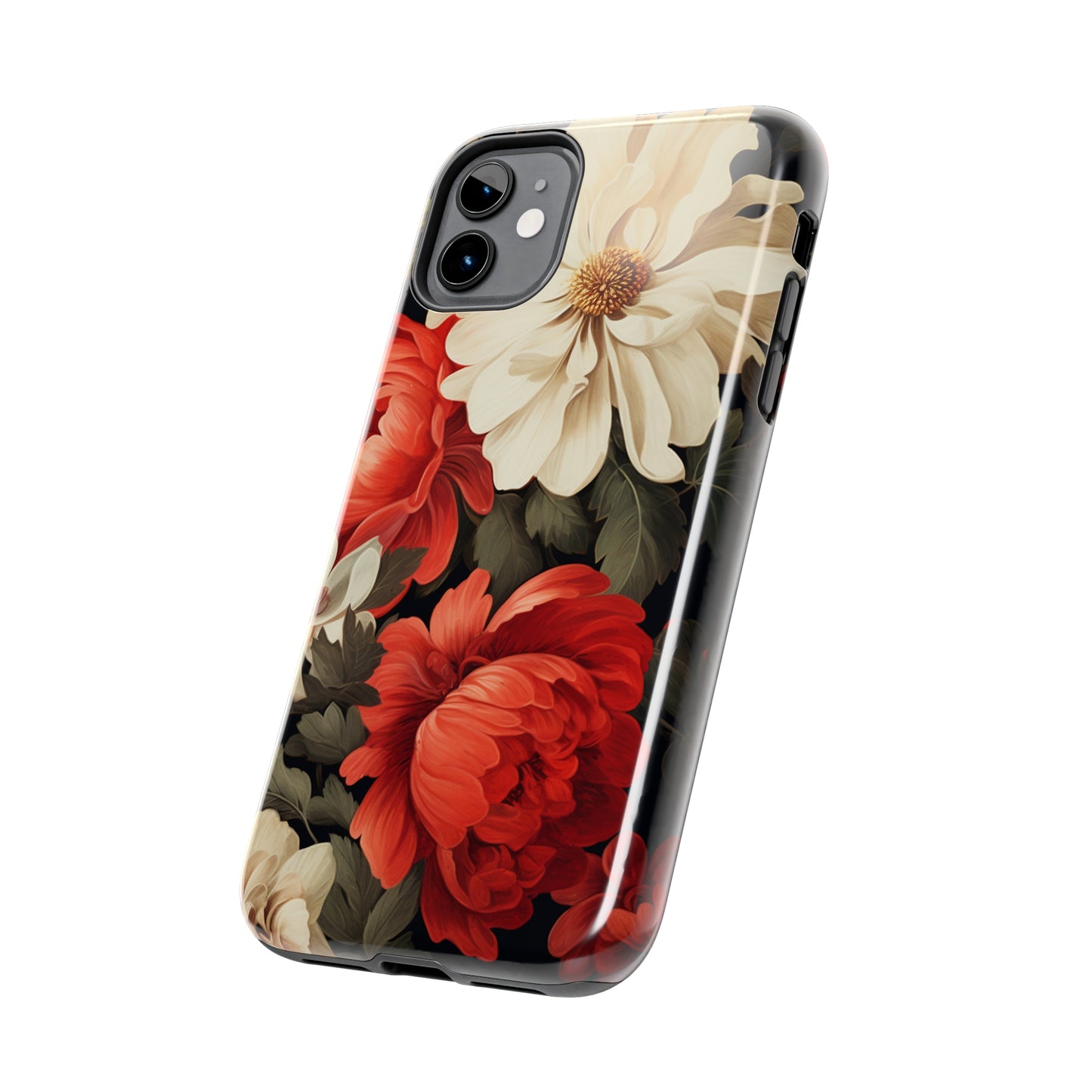 Vintage Floral Aesthetic Phone Tough Case Antique Print for iPhone 14 11 Pro 12 13 XR XS X 7+ 8 Boho Nature Flowers Cottage Core