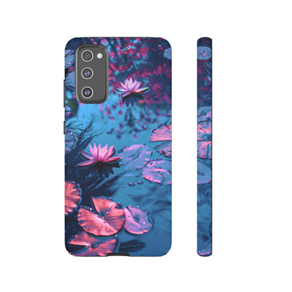 Magenta and Blue Color Zen Lily Pad Phone Case