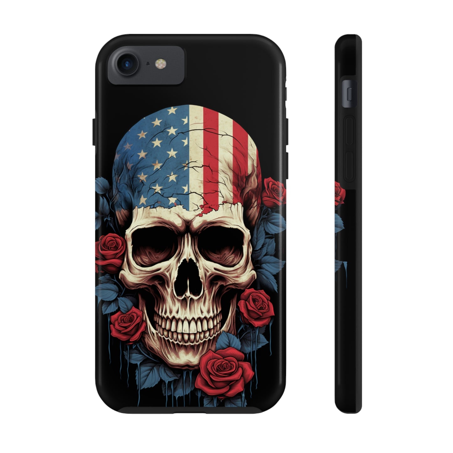 American Pride with an Edgy Spin: Skull USA Flag iPhone Case – Modern Protection Meets Patriotic Design