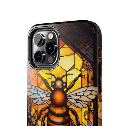 Stained glass Honey Bee iPhone Case | Embrace the Sweetness of Nature's Workers