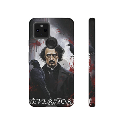 Nevermore Edgar Allen Poe, gothic Raven, Retro Samsung Galaxy Phone iPhone 15, 14 Plus 13 12 7 8 Se Horror Dark Academia Style goth Vibe