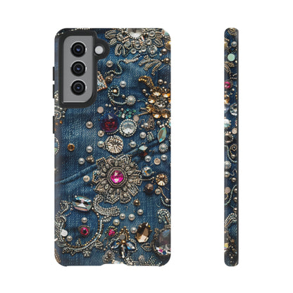 Blue Jean Queen Rhinestone Bling Phone Case