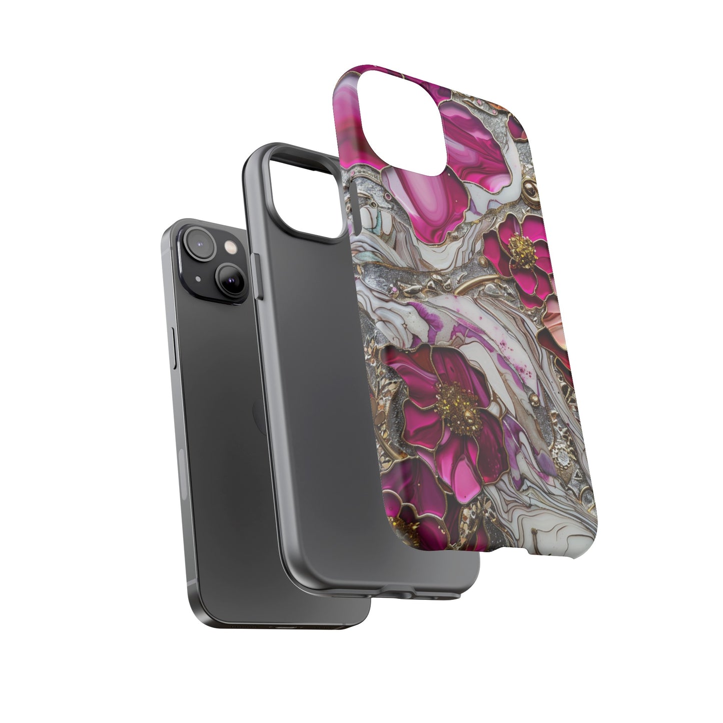 Stained Glass Magenta Floral Paisley Explosion Phone Case