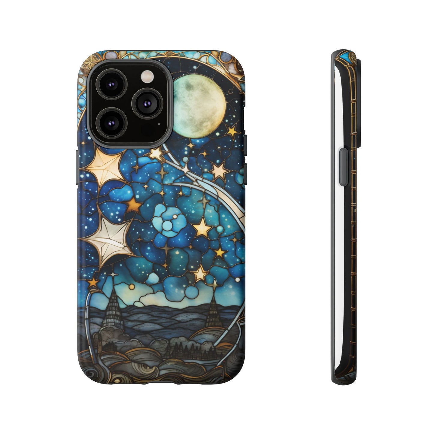 Boho Starry Night Stained Glass Artistry Phone Cover