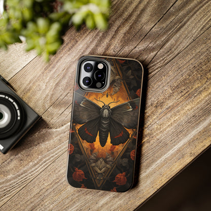 iPhone Case | Lost in Thought: Dark Academia Moth iPhone Tough Case