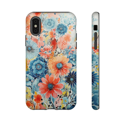 Floral watercolor cover for iPhone 12
