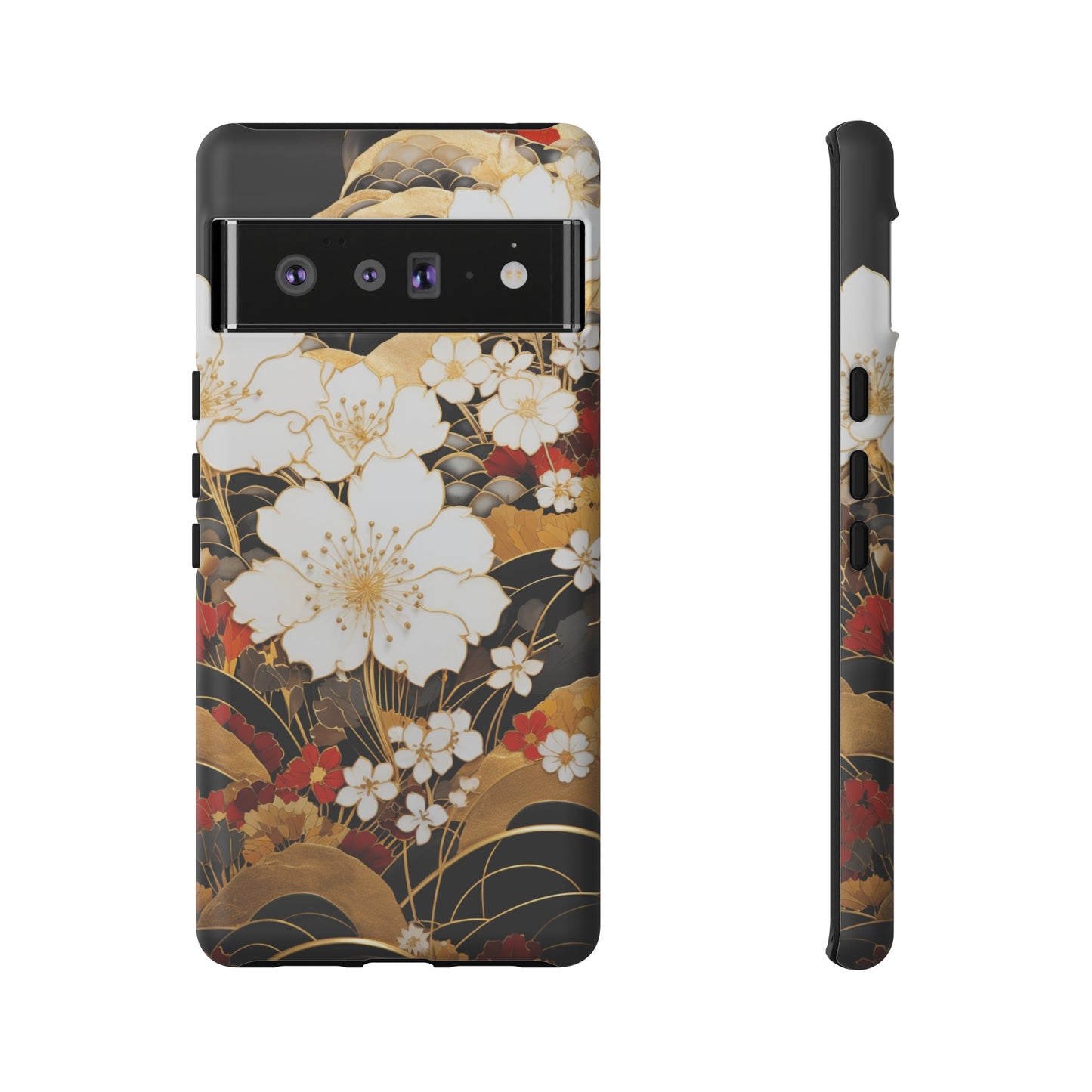 Chiyogami Floral Tough iPhone Case Galaxy S23 S22 S21 S20 Plus Ultra | Iphone 14 13 12 11 8 Pro Max Mini | Pixel 7 6 Pro 5 | Japanese Boho