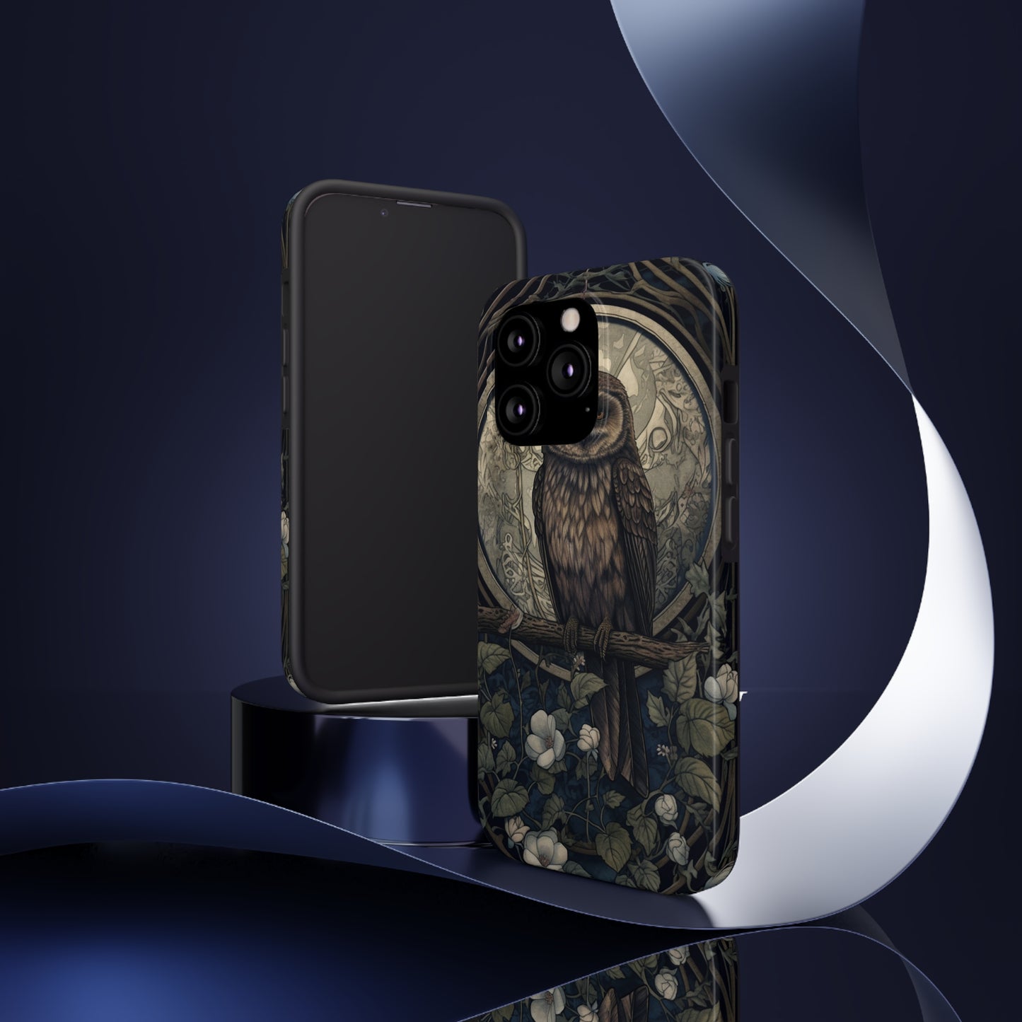 The Hermit Owl | Dark Academia Aesthetic Retro Tough iPhone Case | Embrace Mystical Vibes with Captivating Tarot Art and Reliable Protection