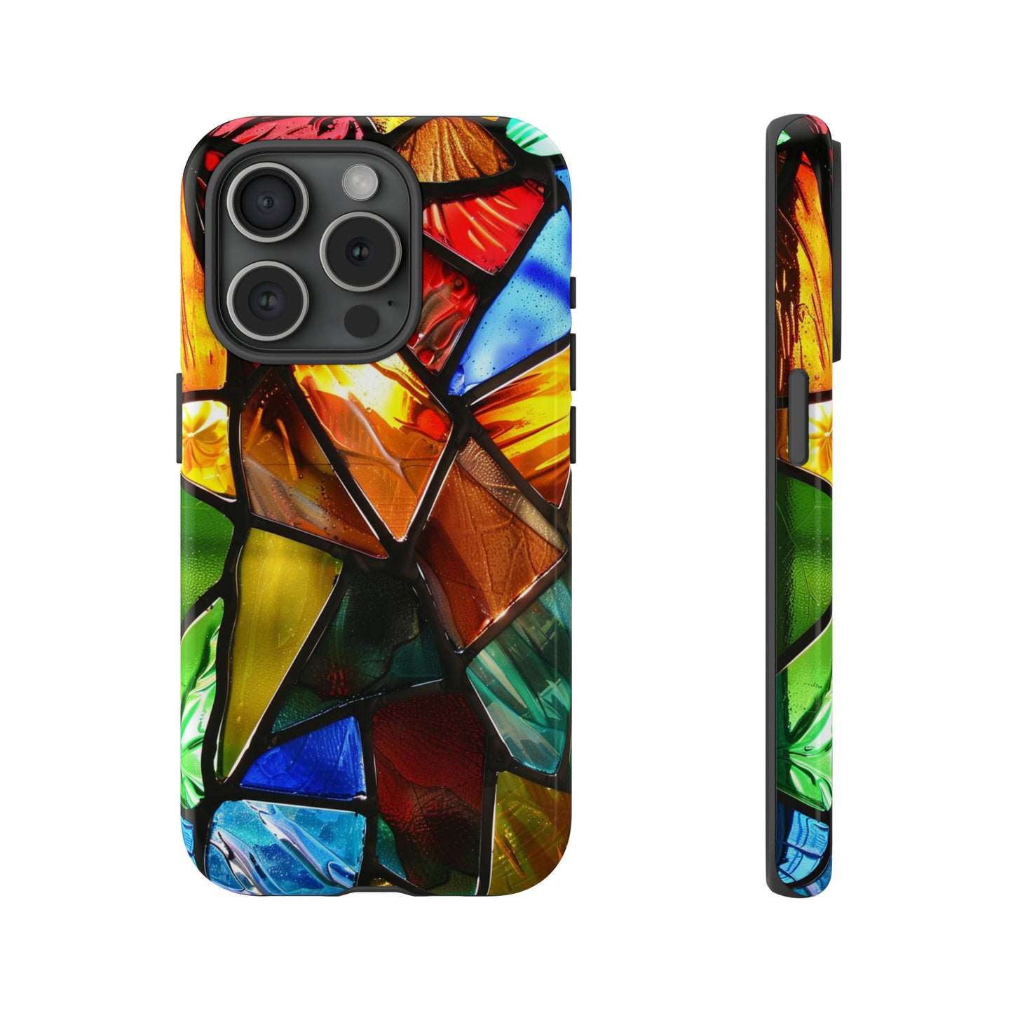 Color Explosion Abstract Stained Glass Phone Case