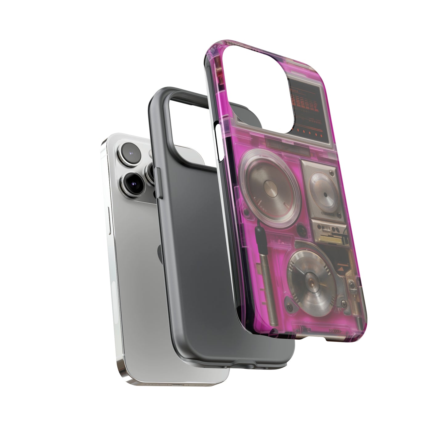 Cyberpunk Techno Gadget Walkman: Retro-Futuristic Premium Tough Phone Case | Iconic Style for iPhone, Samsung Galaxy, and Google Pixel