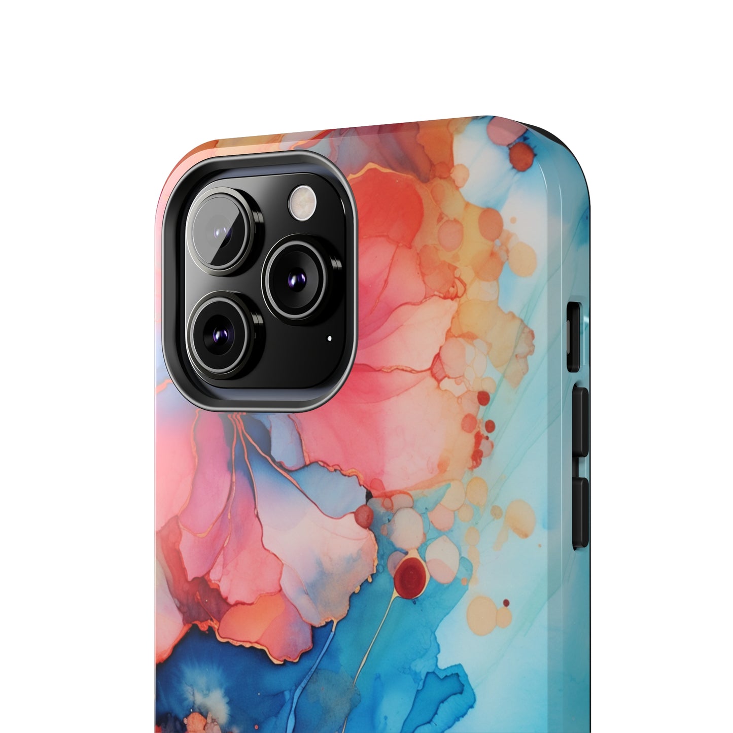 Marbled Floral Watercolor Phone Case | Embrace the Mesmerizing Multicolor Art