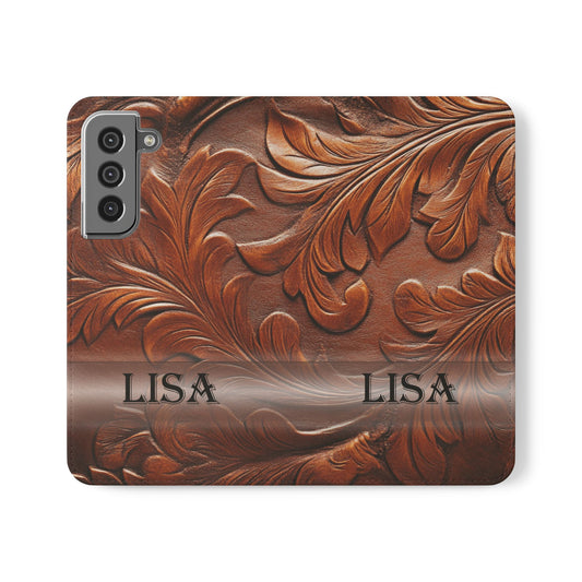 Western Style Personalised Wallet Flip Phone Case