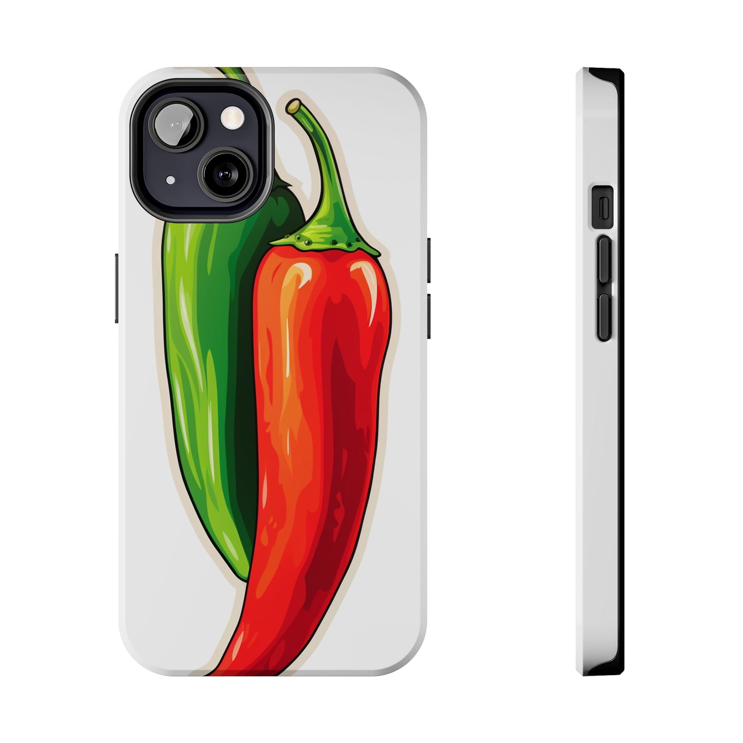 Green or Red Hot Chiles iPhone Case | New Mexico Fiery Flavors for Spice Lovers