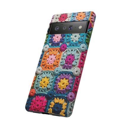 Vintage Crochet Blanket Look Phone Case