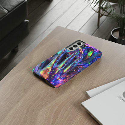 Marbled opalescent Holographic Print Phone Case