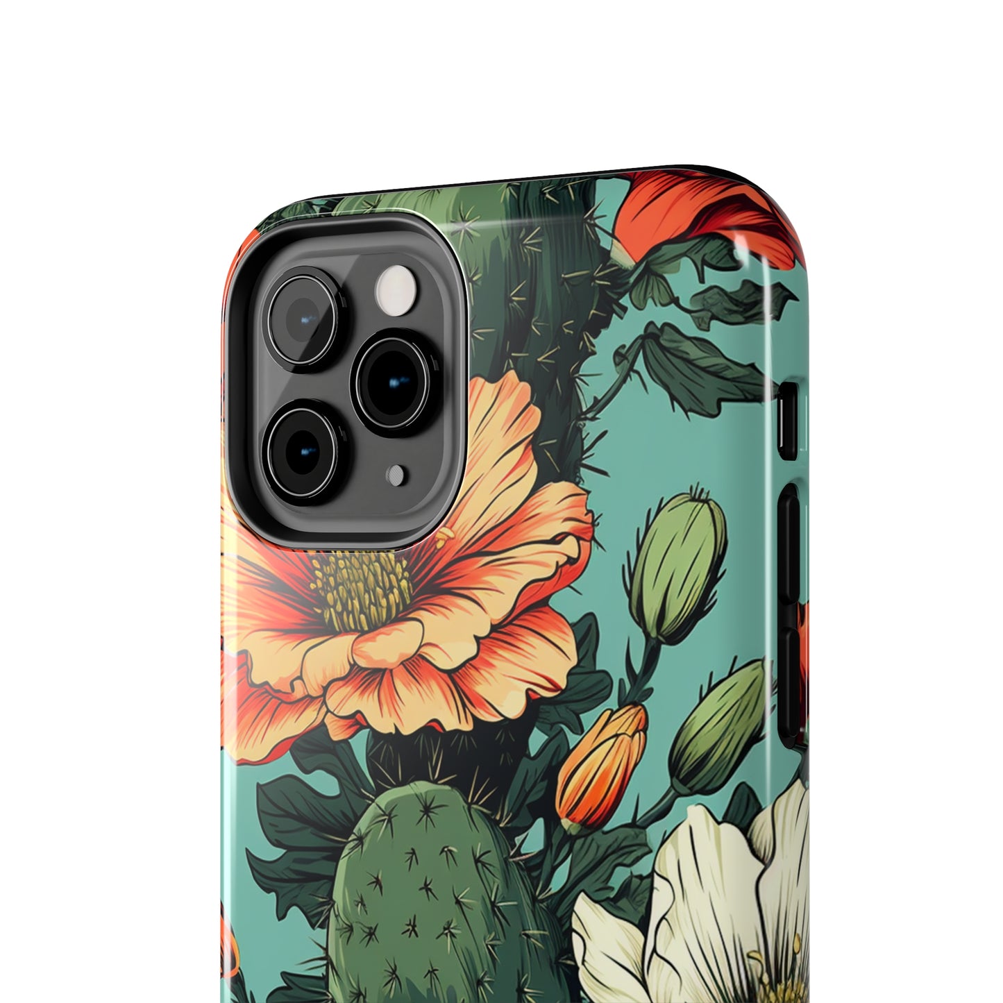 Desert Dream: Retro Vibe Cactus Tough iPhone Case