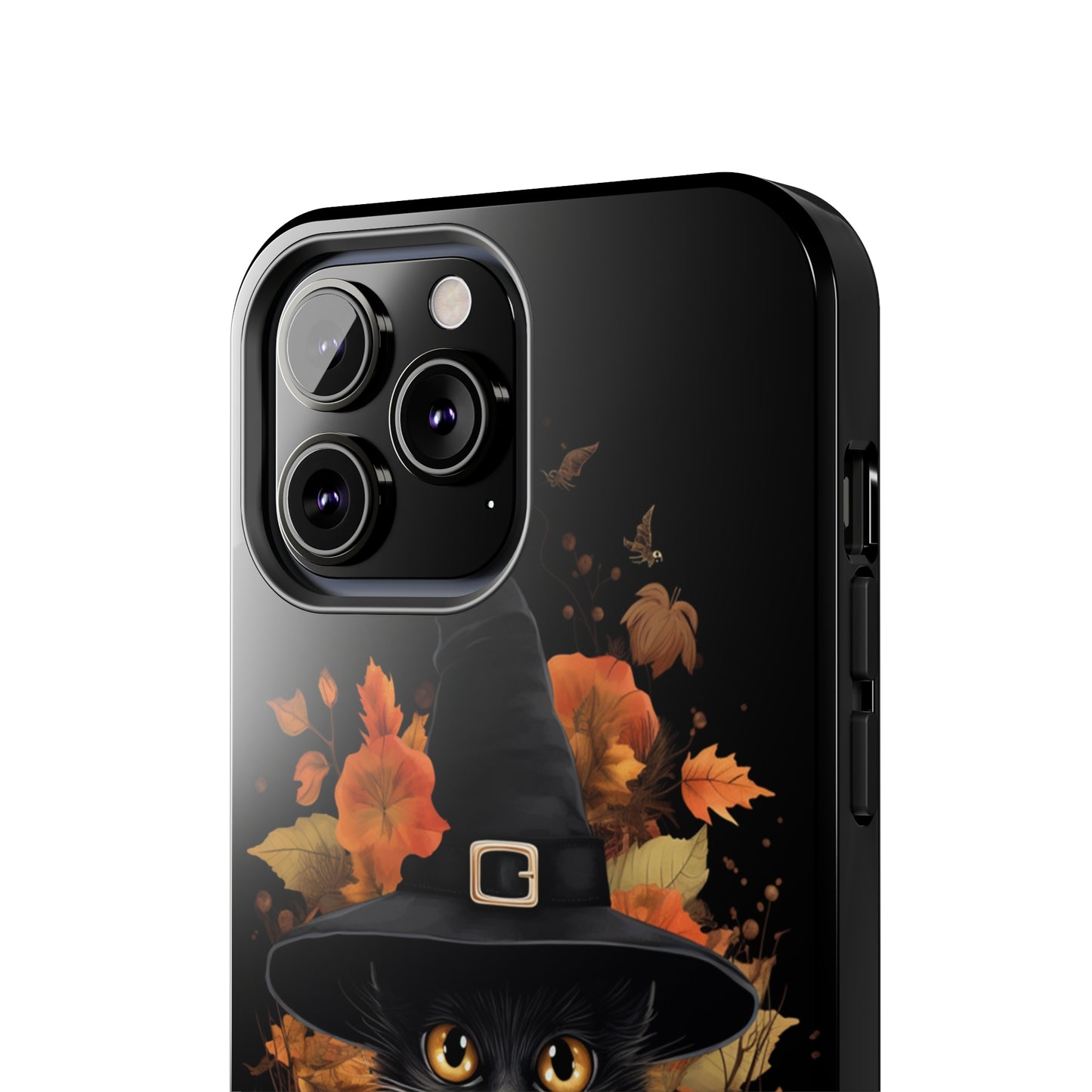 Trick or Treat Delight: Adorable Witch Cat Halloween Celebration | Whimsical iPhone Case