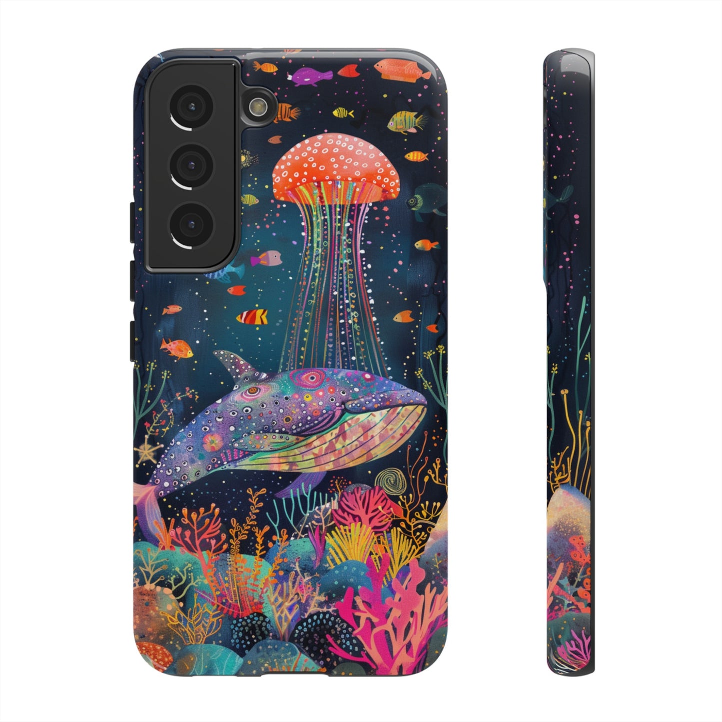 Whale Shark, Turtle, Jellyfish Phone Case