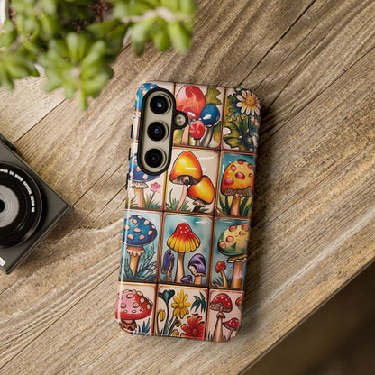 Trippy Magic Mushroom Tile  Abstract Art Phone Case