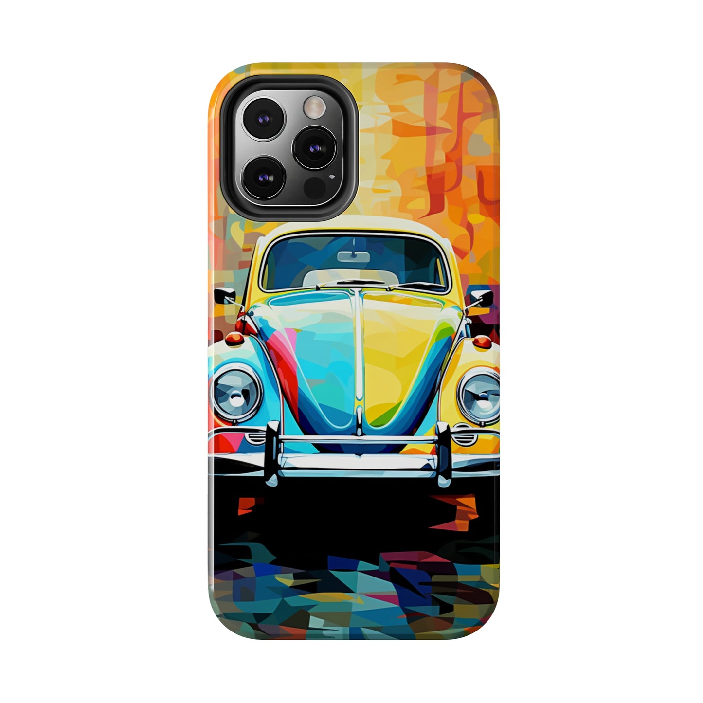 iPhone Tough Case featuring abstract VW Bug painting