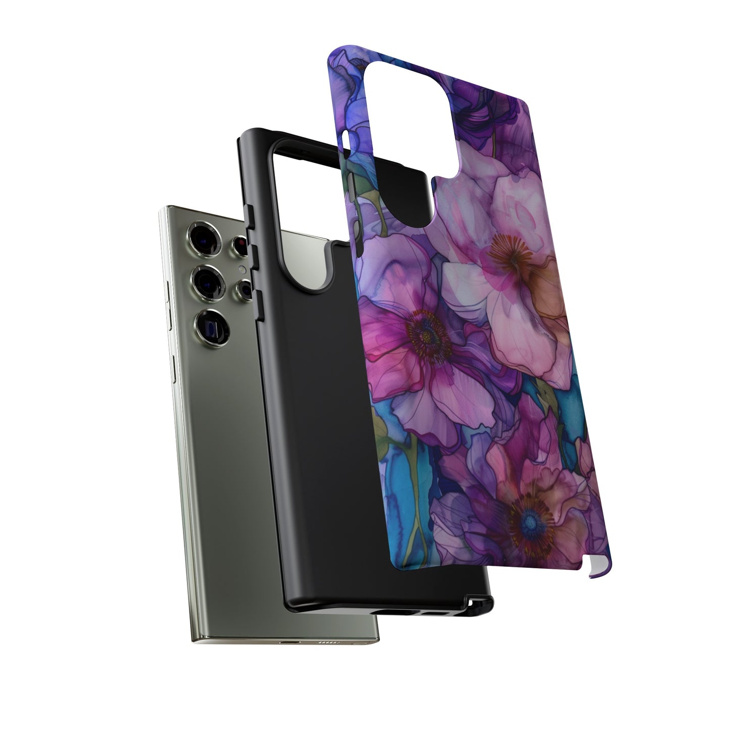 Purple Flower Stained Glass Phone Case