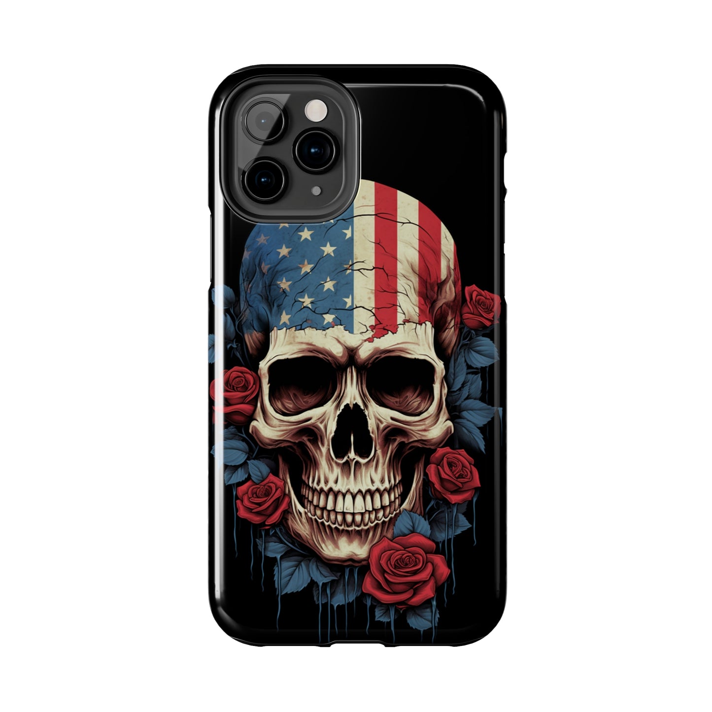 American Pride with an Edgy Spin: Skull USA Flag iPhone Case – Modern Protection Meets Patriotic Design