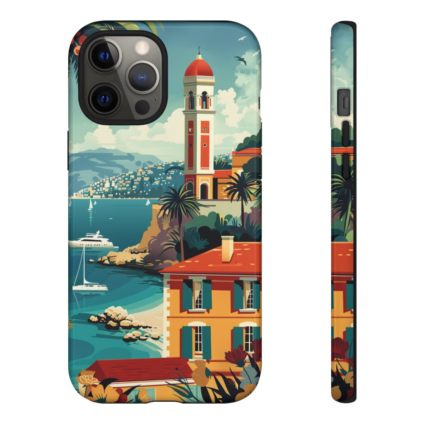 Midcentury French Riviera Landscape Painting Phone Case