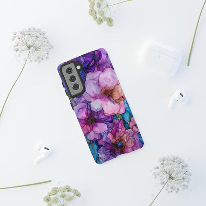 Purple Flower Stained Glass Phone Case