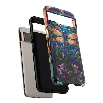 Art Nouveau Stained Glass Dragonfly Phone Case