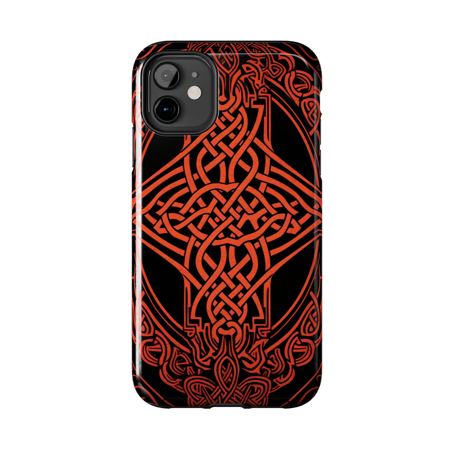 Eternal Weave iPhone Case, Red Celtic Tribal Knots | Timeless Symbolism iPhone Case for Models 11 through 14 Pro Max