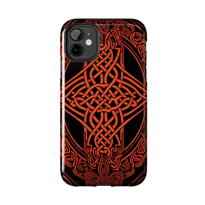 Eternal Weave iPhone Case, Red Celtic Tribal Knots | Timeless Symbolism iPhone Case for Models 11 through 14 Pro Max