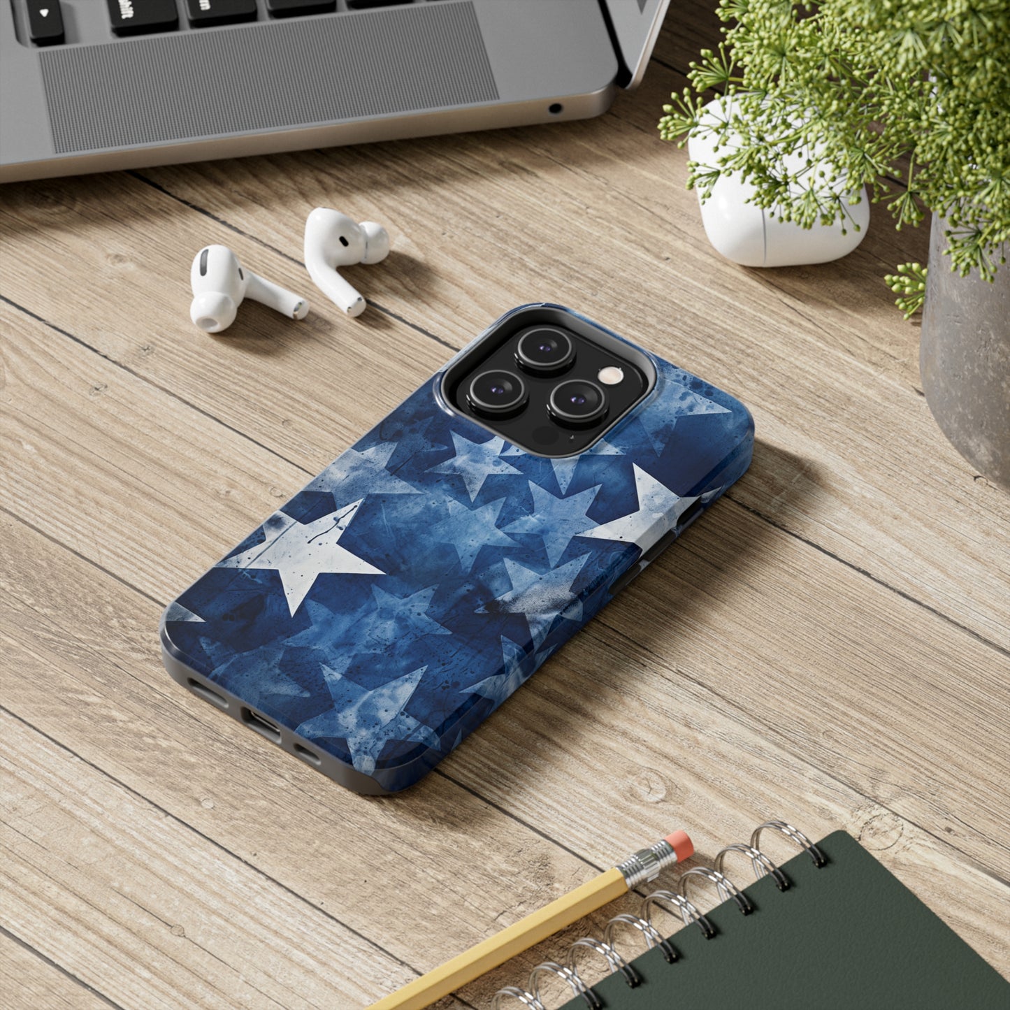 Starry Nights: Denim Dreams | Celestial Star-Patterned iPhone Case