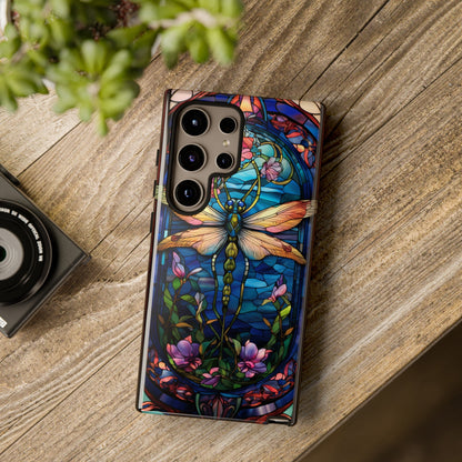 Art Nouveau Stained Glass Dragonfly Phone Case