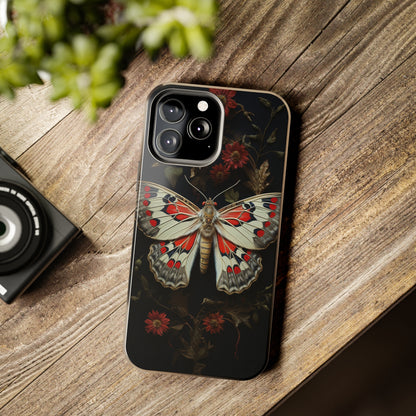 Deadhead Moth Gothic Floral Aesthetic Dark Academia iPhone Case | Embrace Mysterious Elegance