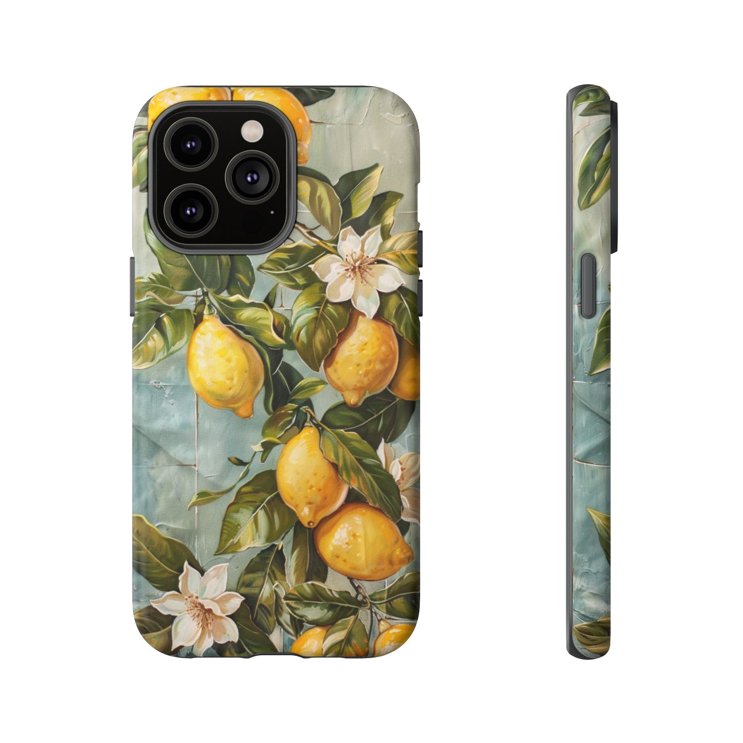 Mediterranean Lemon Tile Oil Painting iPhone 13 Case