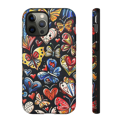 Butterfly Magic Hearts Phone Case