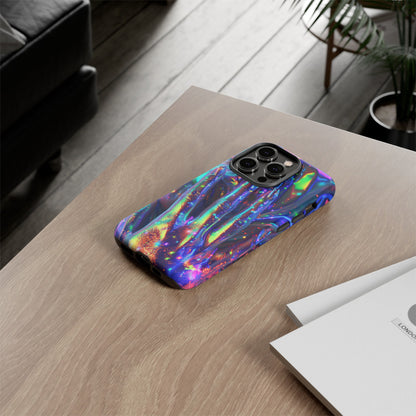 Marbled opalescent Holographic Print Phone Case