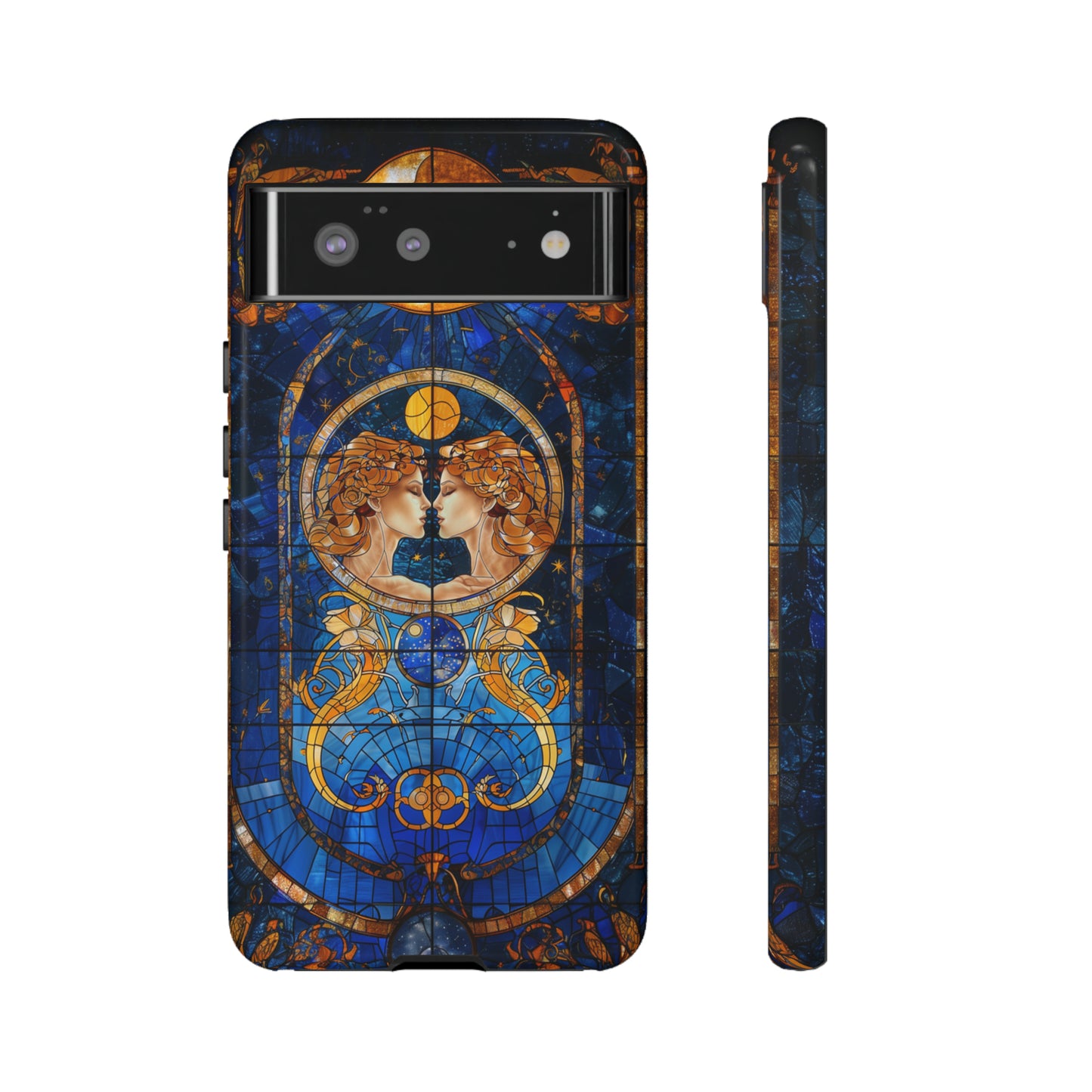 Gemini Astrology Stained Glass Phone Case