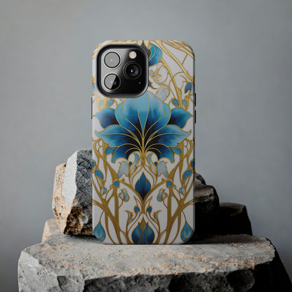 Floral Elegance: Art Deco Stained Glass iPhone Case | Vintage Glamour in Modern Protection iPhone Case for Models 11 through 14 Pro Max