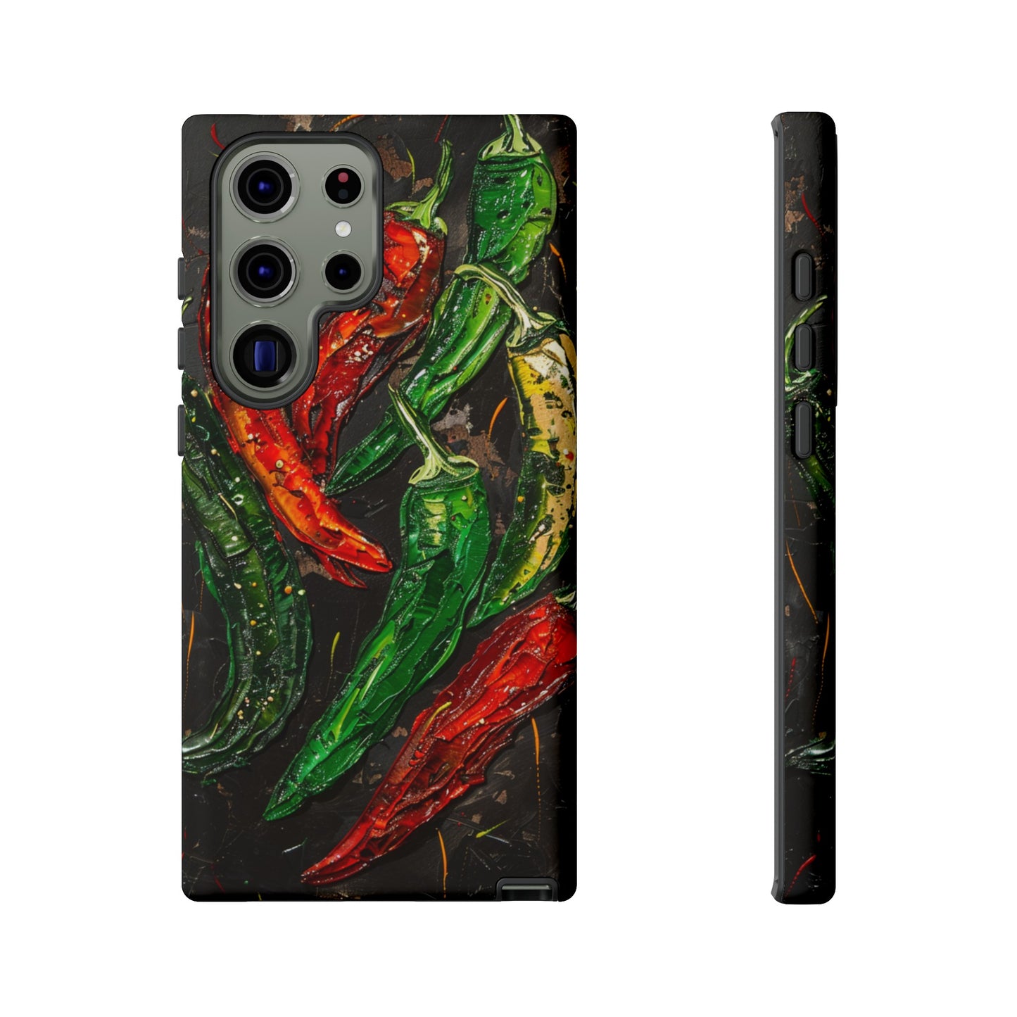 Green and Red Chili Peppers Phone Case