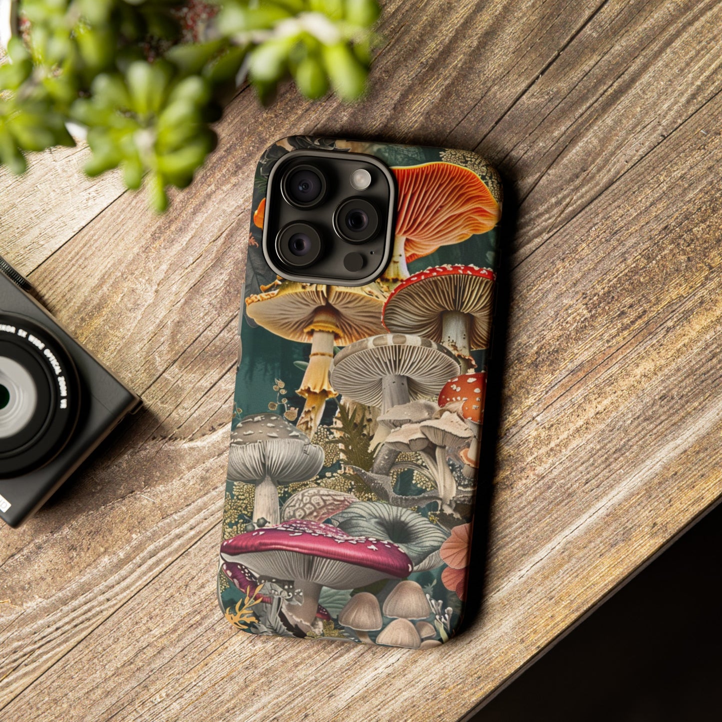 Vintage Illustration Mushroom Collage Phone Case