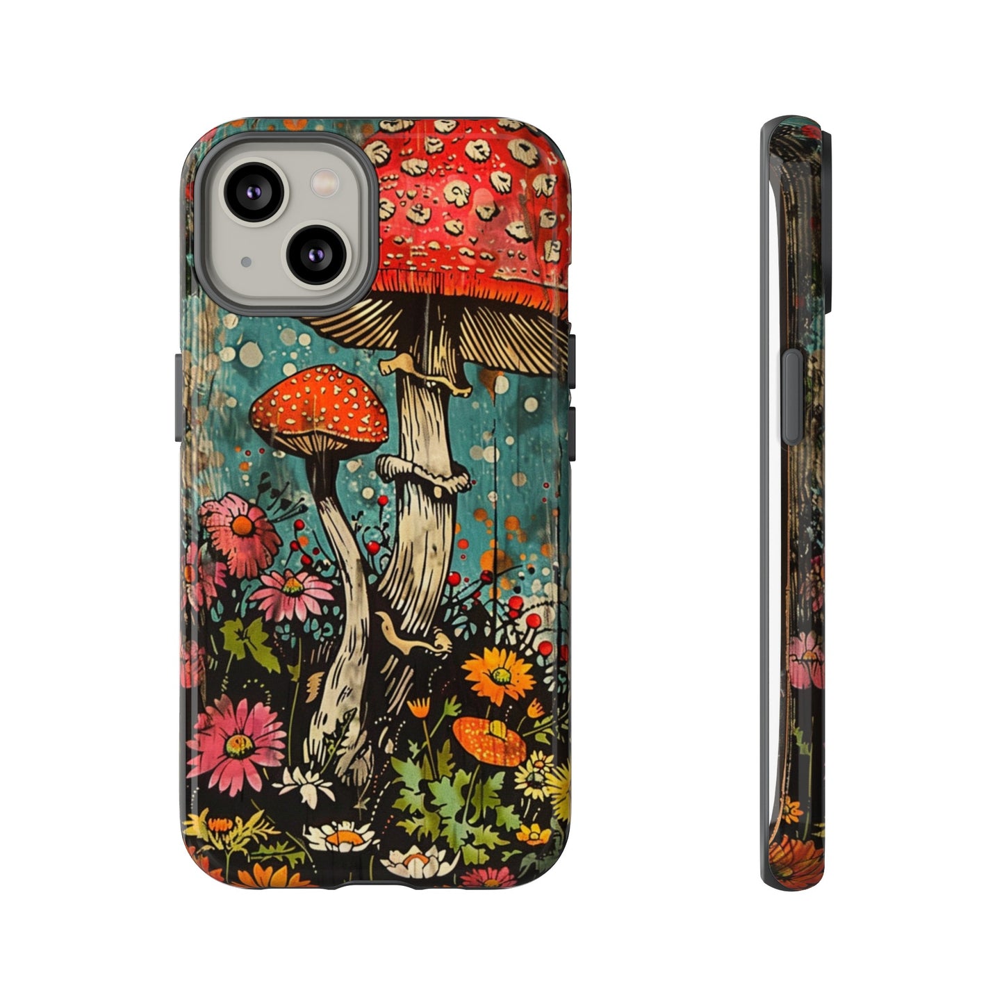 Trippy Magic Mushroom Retro Art Phone Case