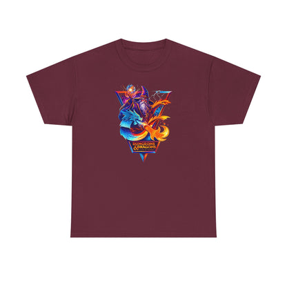 Fantasy Dungeons & Dragons Wizard and Dragon Retro Fantasy T-Shirt