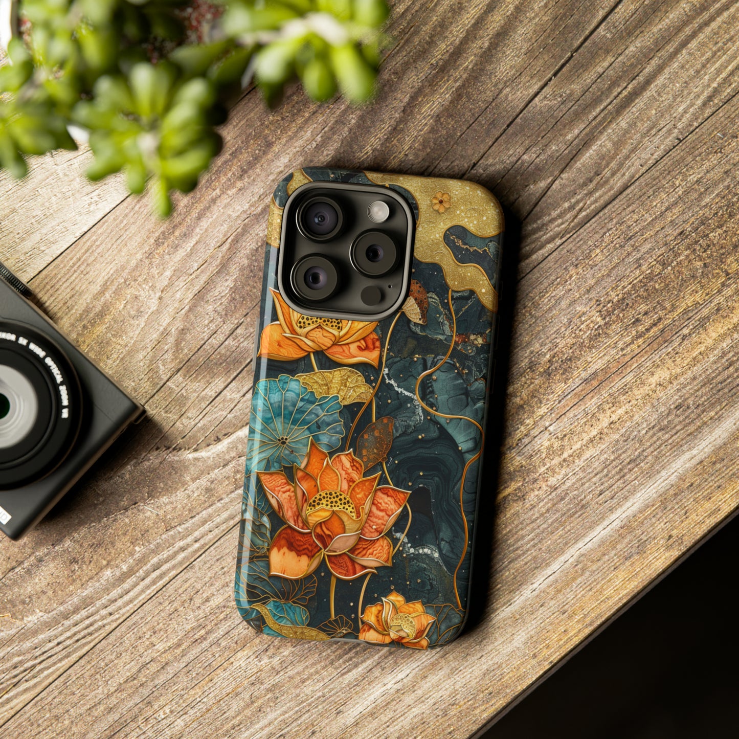 Chiyogami Floral Scroll Work Phone Case